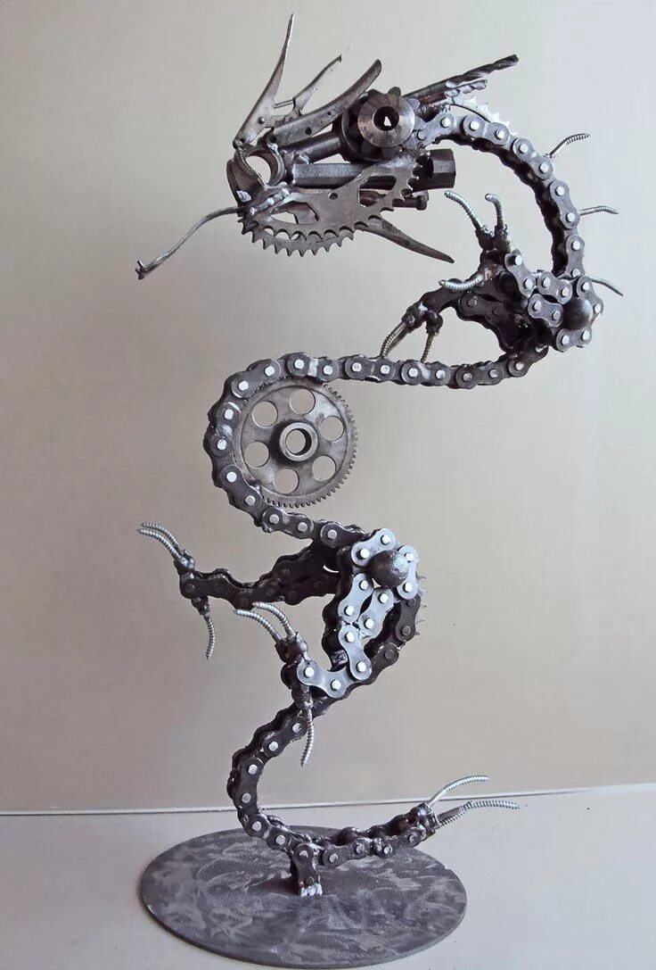 Поделки из металла фото Dragon Metal art projects, Metal art, Steampunk dragon