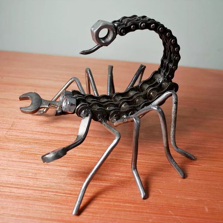 Поделки из металла сваркой фото Skorpion - Etsy.de Metal art welded, Scrap metal art, Welding art