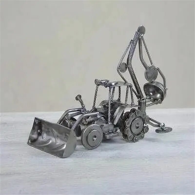 Поделки из металла своими руками сварка фото Auto part sculpture, 'Rustic Bulldozer Digger' Scrap metal art, Metal art diy, W