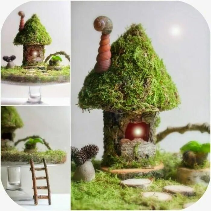 Поделки из мха своими руками фото Épinglé sur DIY Jardin