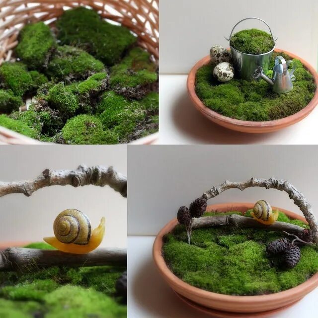 Поделки из мха своими руками фото Fairy Gardens Fairy garden, Fairy garden houses, Fairy garden diy