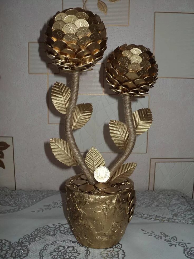 Поделки из монет своими руками фото 59) Одноклассники Поделки своими руками, Поделки, Украшения