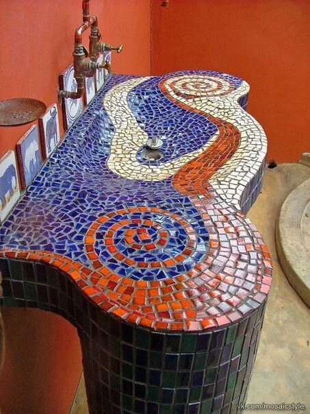 Поделки из мозаики фото Home Decor ::: Mosaic VK Mosaic bathroom, Mosaic crafts, Mosaic