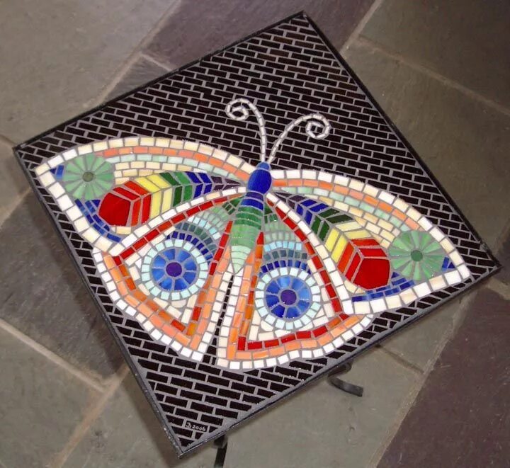 Поделки из мозаики фото Image result for butterfly mosaic design Butterfly mosaic, Free mosaic patterns,