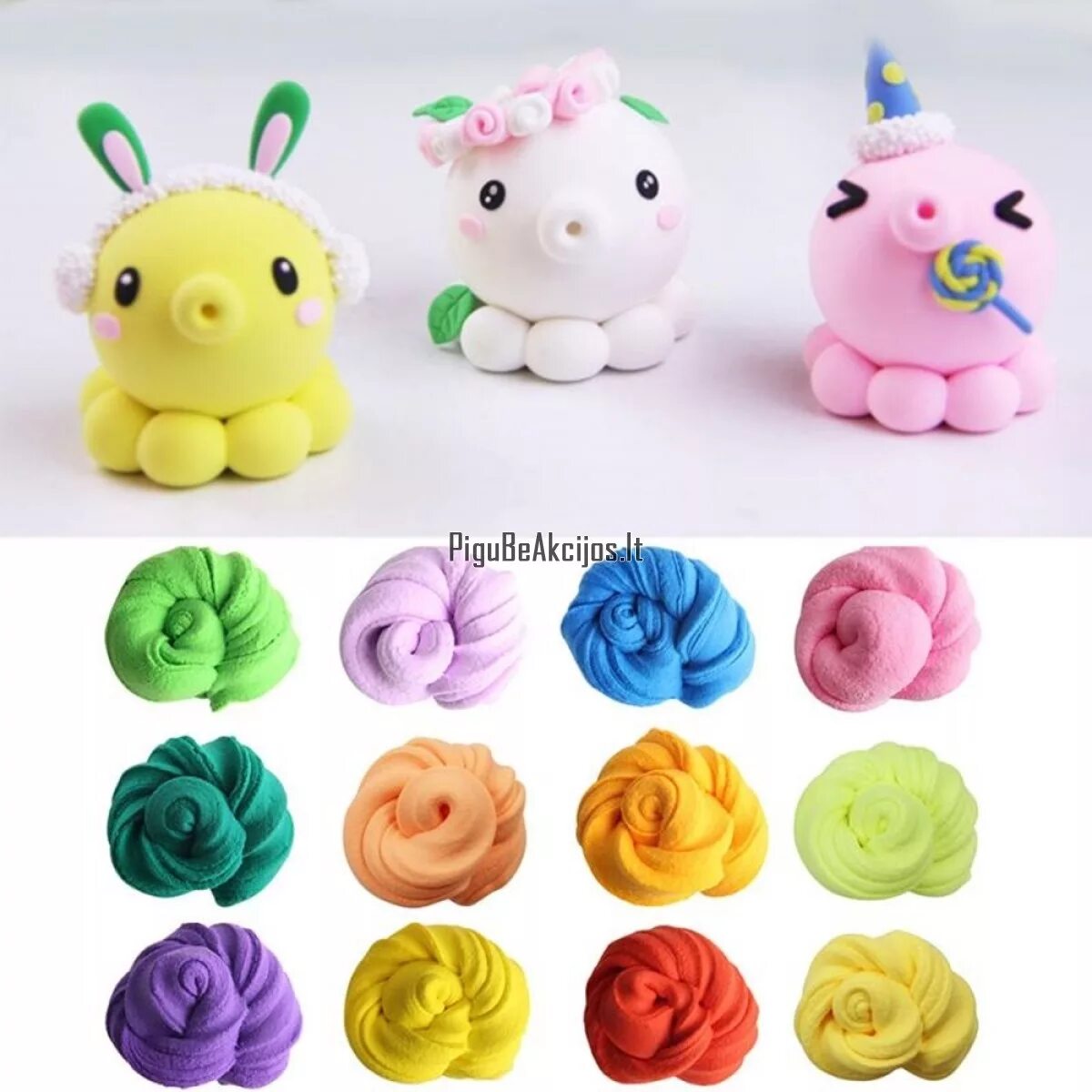 Поделки из мягкого пластилина фото Išmanusis molis "Claydoll"