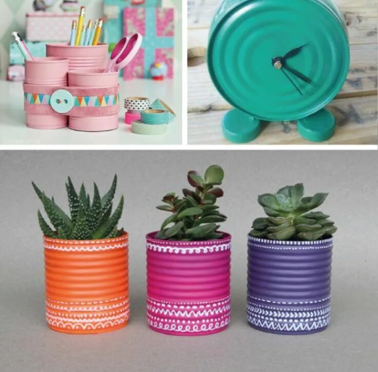 Поделки из ненужных вещей своими руками фото Pin by Fátima García on mothers day Recycled crafts, Aluminum can crafts, Recycl
