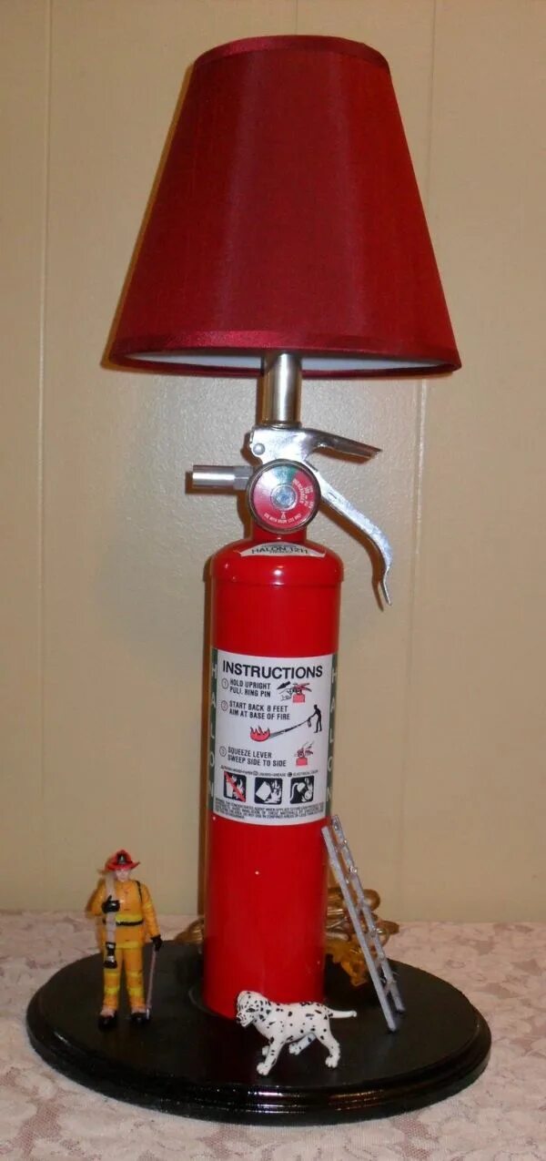 Поделки из огнетушителя своими руками фото fire extinguisher lamp I made by eddie Lampen in 2019 - Brandblusser, Brandweer 