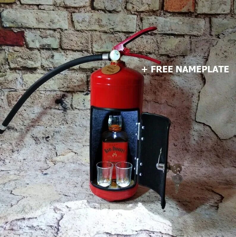 Поделки из огнетушителя своими руками фото Fire Extinguisher Mini Bar / Hand-Grenade / Loft style gift Etsy