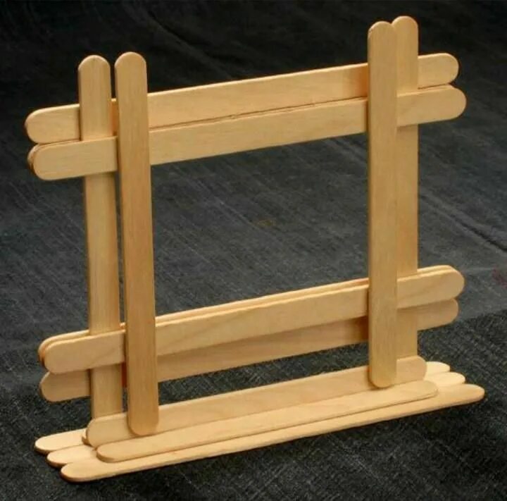 Поделки из палочек фото DIY Popsicle Stick Picture Frame