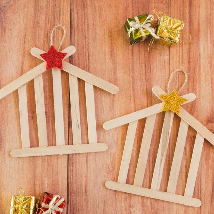 Поделки из палочек фото Manualidades para navidad: ???? *Ideas y adornos fáciles y originales! Christmas