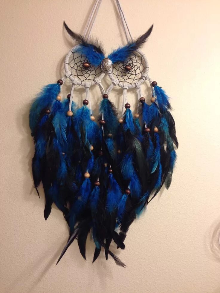 Поделки из перьев птиц фото Native American Dream Catchers Traumfänger selber basteln, Traumfänger diy, Trau