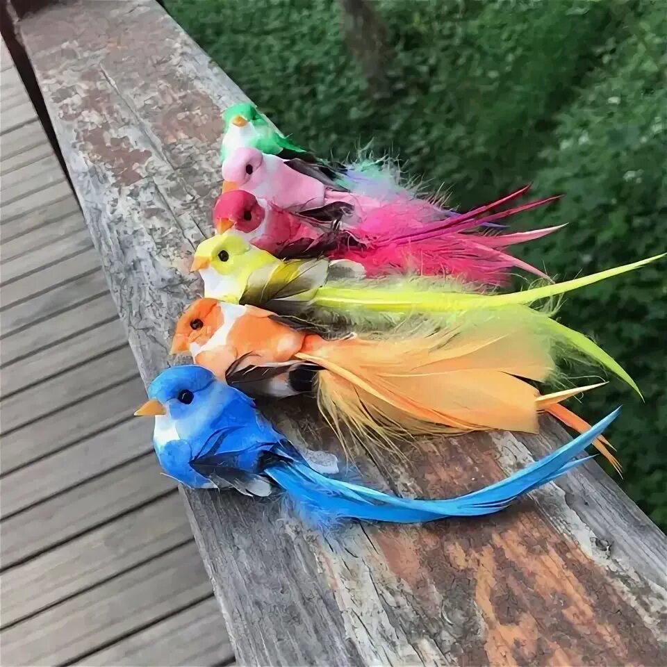 Поделки из перьев птиц фото Дети синей птицы - купить недорого AliExpress