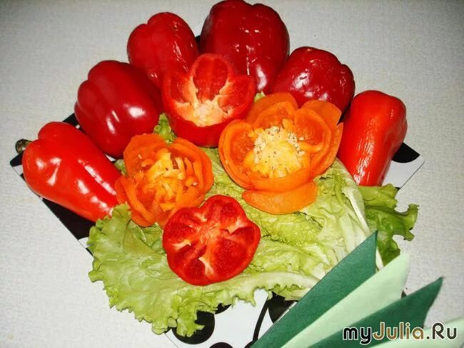 Поделки из перца болгарского своими руками фото Цветок из болгарского перца. Мастер-класс: Дневник пользователя Мудрая ТЁЩА: Дне