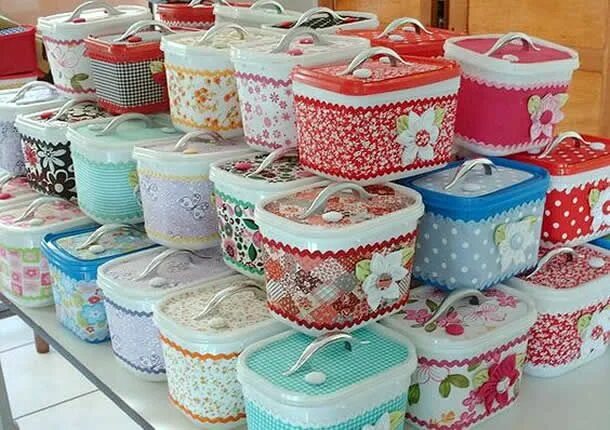 Поделки из пластиковых контейнеров своими руками фото 10 Reciclagem de Embalagens de Plástico Vazias - Recicle JÁ! Potes de sorvete, P