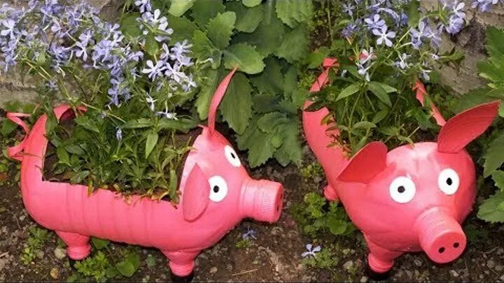 Поделки из пластиковых своими руками фото цветы для дачи в кашпо - Рукоделие плетение ОК