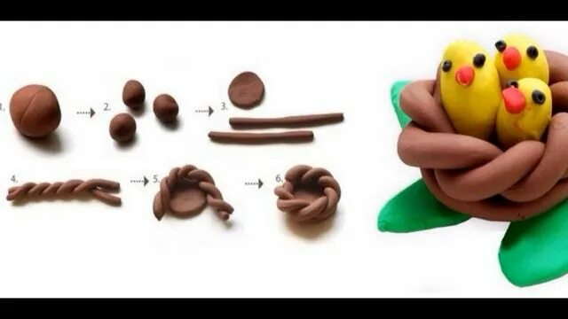 Поделки из пластилина пошагово фото 3 сентября / Как ласточка строит гнездо? - смотреть видео онлайн от "Природные Ч