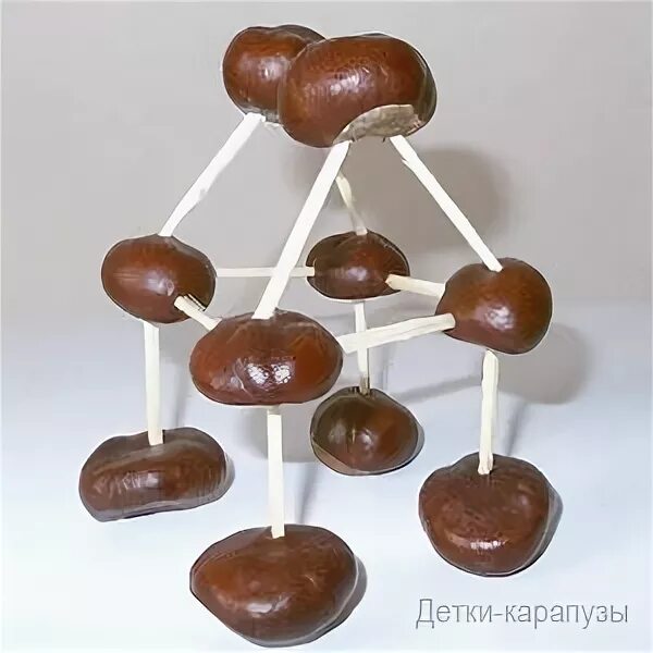 Поделки из плодов каштана фото для детей каштаны Поделки
