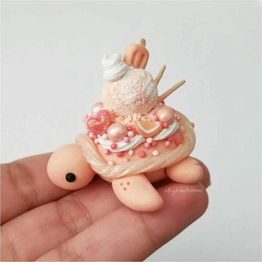 Поделки из полимерной глины фото Планета черепах: чудесные миниатюры от ClaybieCharms: Идеи и вдохновение в журна