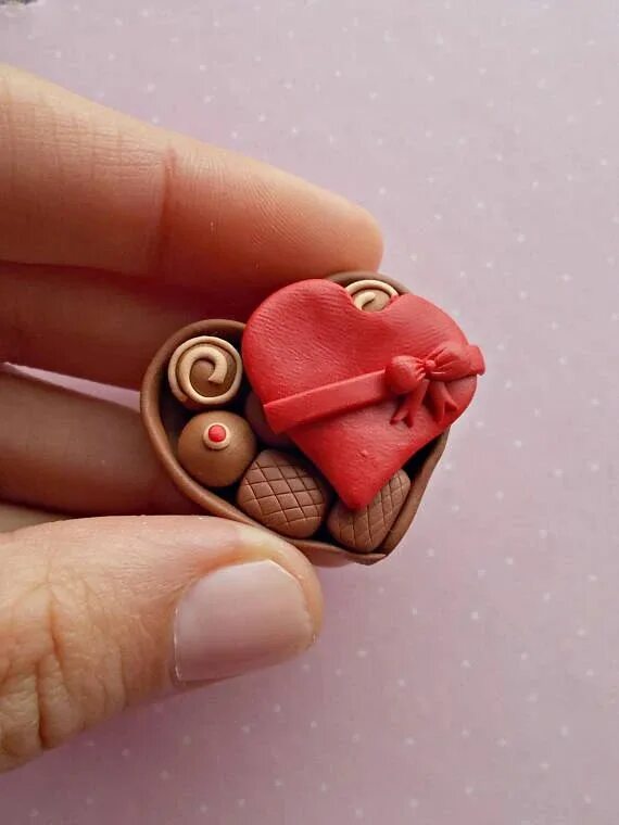 Поделки из полимерной глины фото Handmade polymer clay Valentine's day gifts - FImo DIY, polymer clay tutorials P