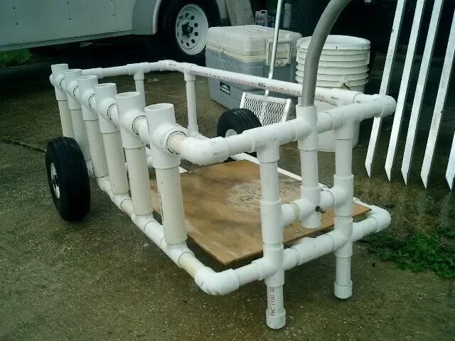 Поделки из полипропиленовых труб фото a cart out of PVC Fishing cart, Beach cart, Pvc pipe projects