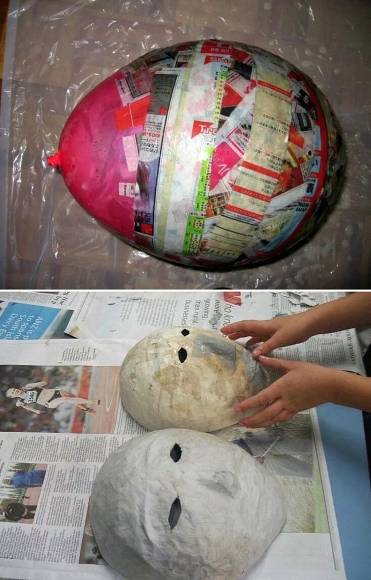 Поделки из попьемоше своими руками фото Make papier mache yourself - instructions + interesting craft suggestions #recip