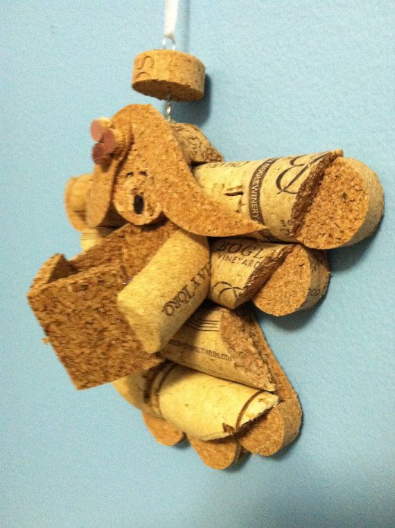 Поделки из пробки фото angel ornament made from recycled corks by CorkCreationsbyK Wine cork crafts, Co