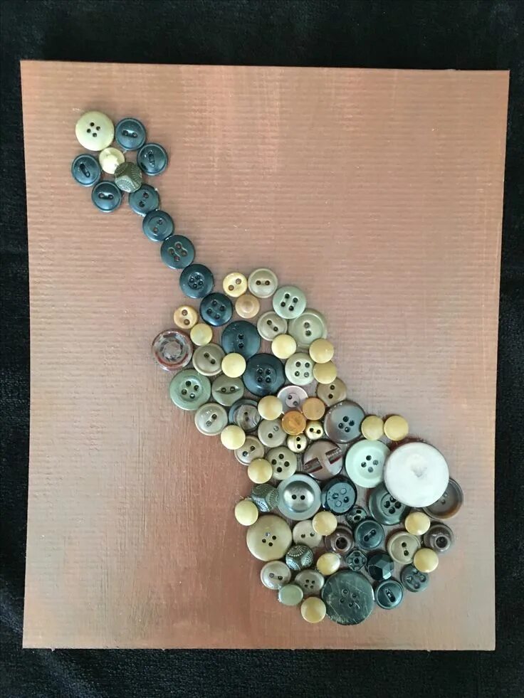Поделки из пуговиц своими руками фото Buttons on Cardboard Button art, Button crafts, Old jewelry crafts
