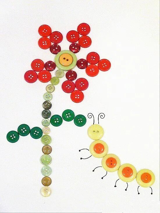 Поделки из пуговиц своими руками схемы Pin by Roanna on ButTonz Up! Button crafts, Spring crafts, Diy buttons