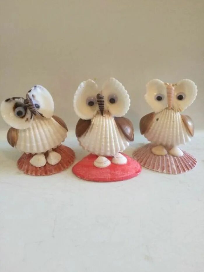 Поделки из ракушек фото Deko mit Muscheln basteln niedliche Sommer Dekoelemente Seashell crafts, Shell c