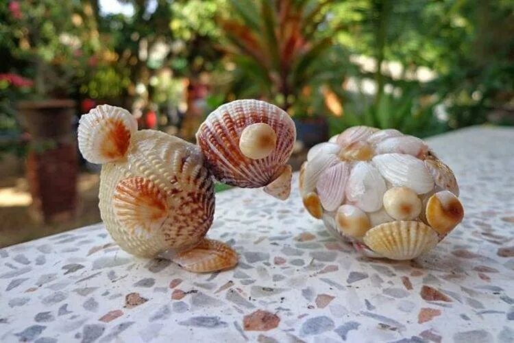 Поделки из ракушек фото Поделки из природного материала для начальной школы (50 фото)