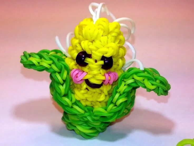 Поделки из резинок фото 3-D Happy Corn Tutorial (Rainbow Loom) Rainbow loom, Bracelets élastiques, Loom 
