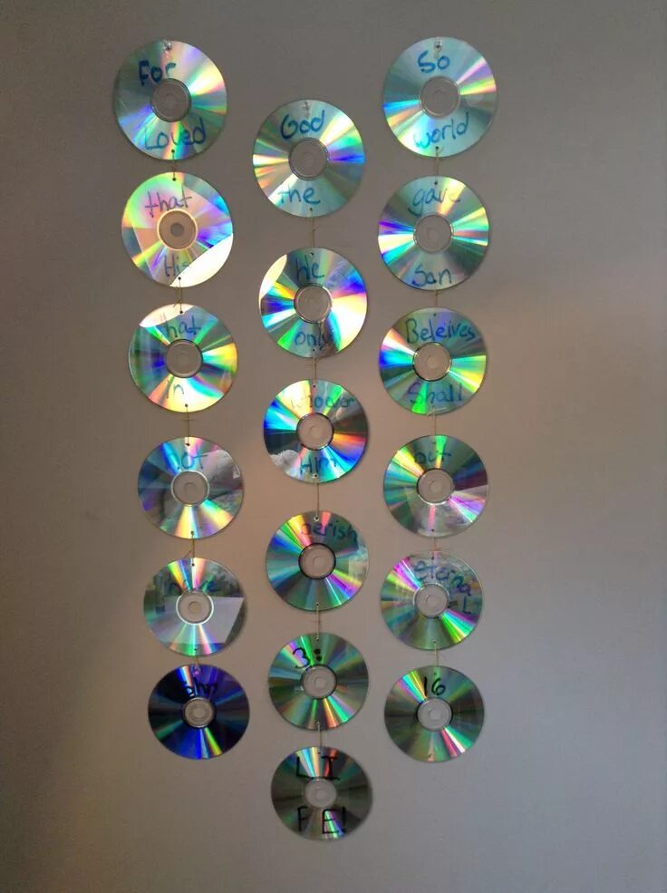 Поделки из сд дисков своими руками фото Diy, cd, wall art Wall hanging diy, Cd wall, Cd crafts