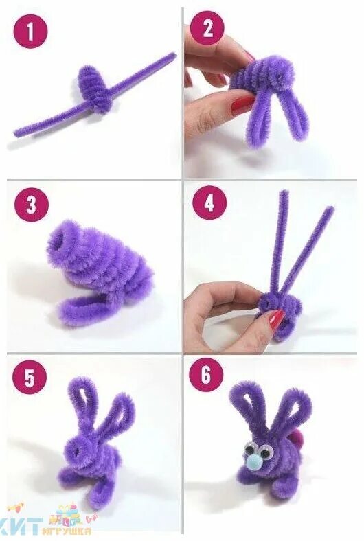 Поделки из синельной проволоки фото Pipe Cleaners / Синельная проволока / Набор для творчества "Плюшевые палочки + ш