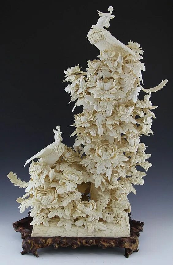 Поделки из слоновой кости фото Удивительные работы из слоновой кости Jade carving, Carving, Ivory