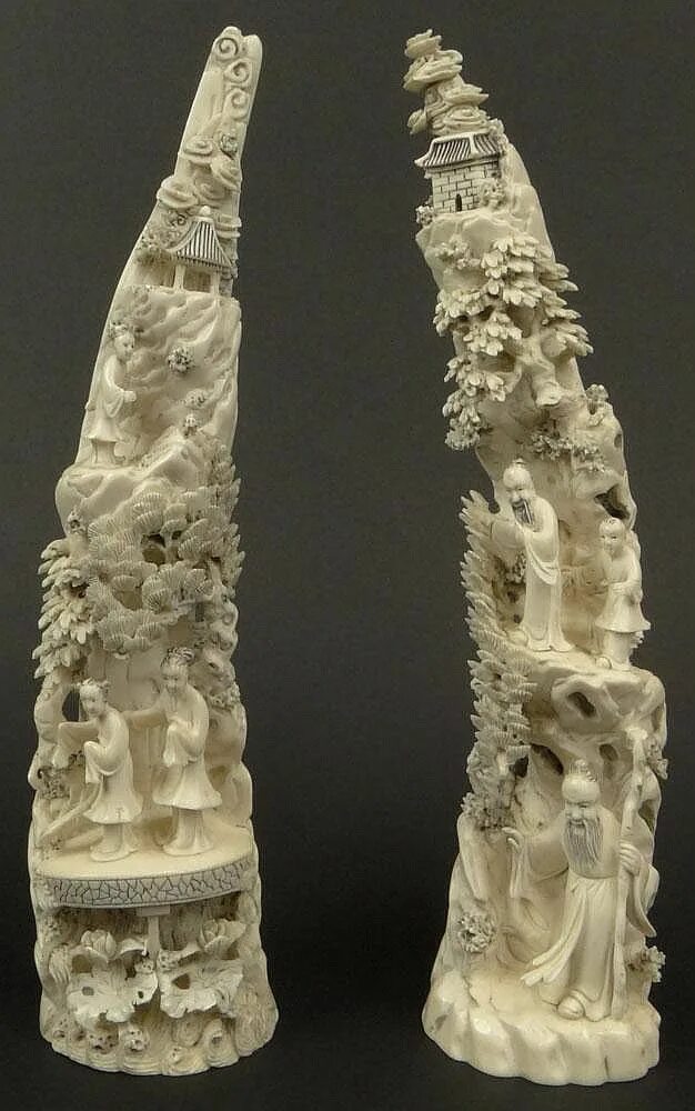 Поделки из слоновой кости фото Pin on Chinese carved ivory