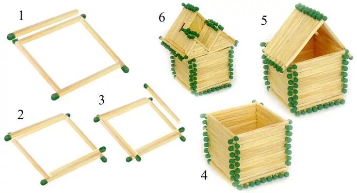 Поделки из спичек своими руками схемы Pin on Match stick construction