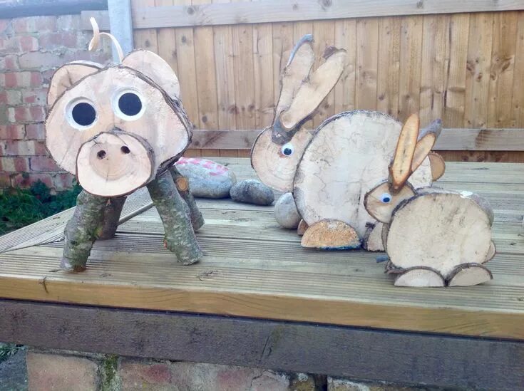 Поделки из спилов дерева своими руками фото Pin on Lumberjack Barn wood crafts, Wood yard art, Wood log crafts