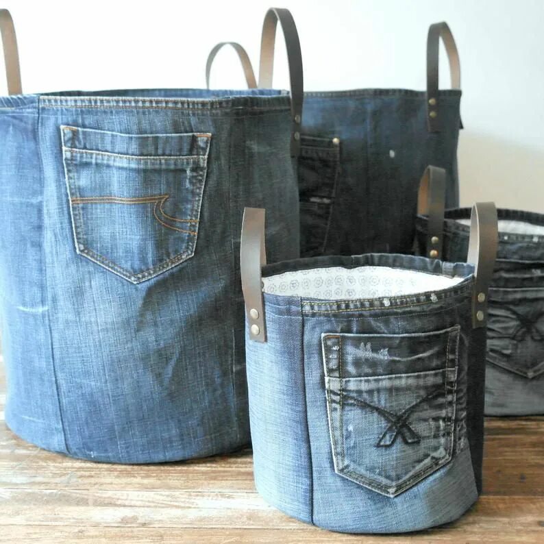 Поделки из старых джинсов фото image 0 Denim crafts, Upcycle jeans, Denim diy