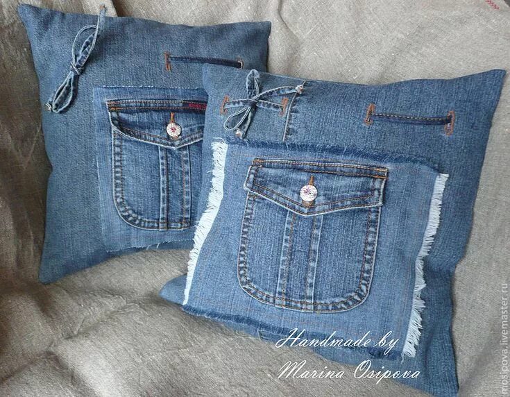 Поделки из старых джинсов фото HAND-MADE. Старые джинсы = новые вещи! Больше 100 идей! Переработанные джинсы, Д