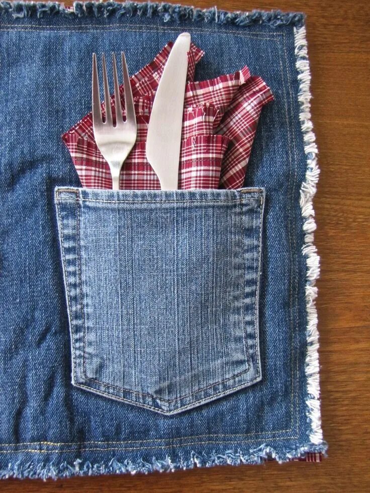 Поделки из старых джинсов фото the rustic soul Denim placemats, Blue jeans crafts, Diy sewing