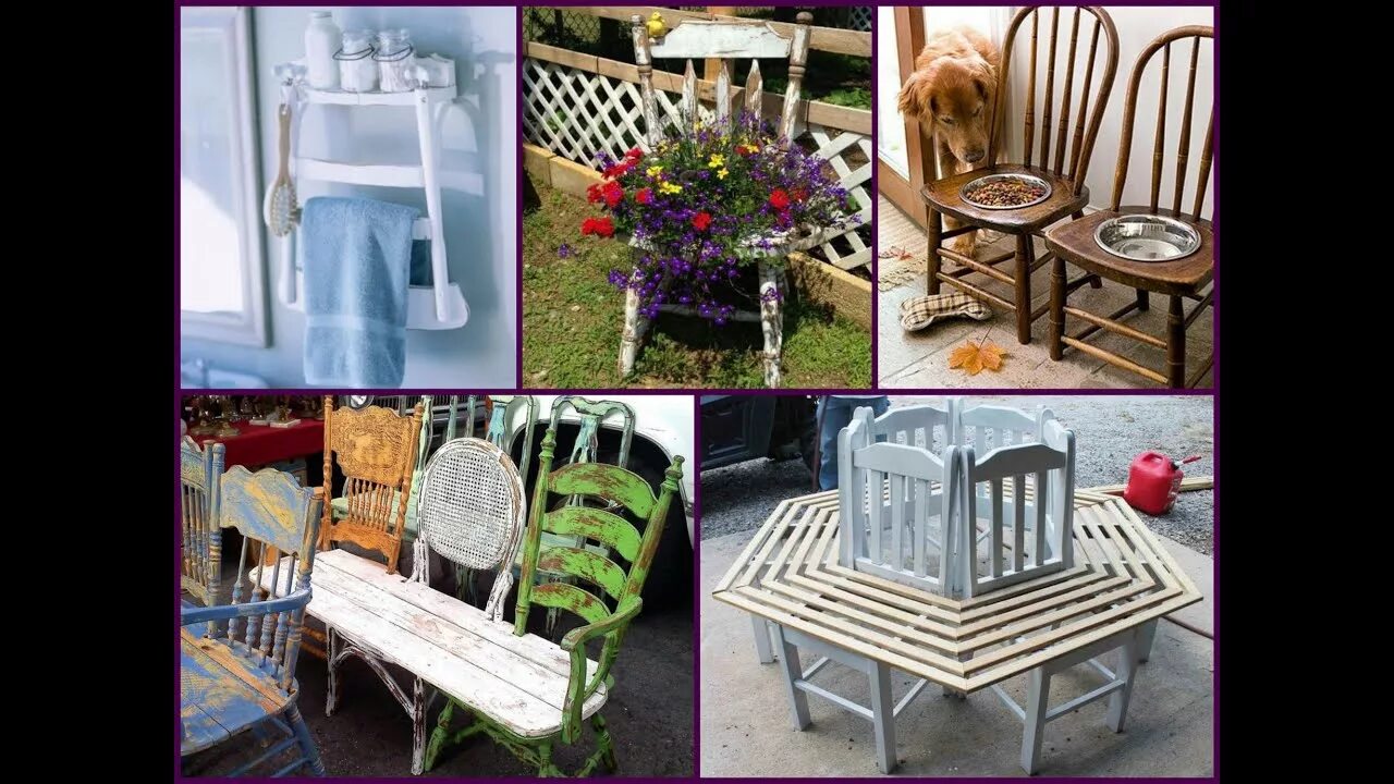 Поделки из старых стульев своими руками фото Recycled Old Chair Projects - Old Chair Makeover Here: @CozyHomezy DIY Ideas - Y