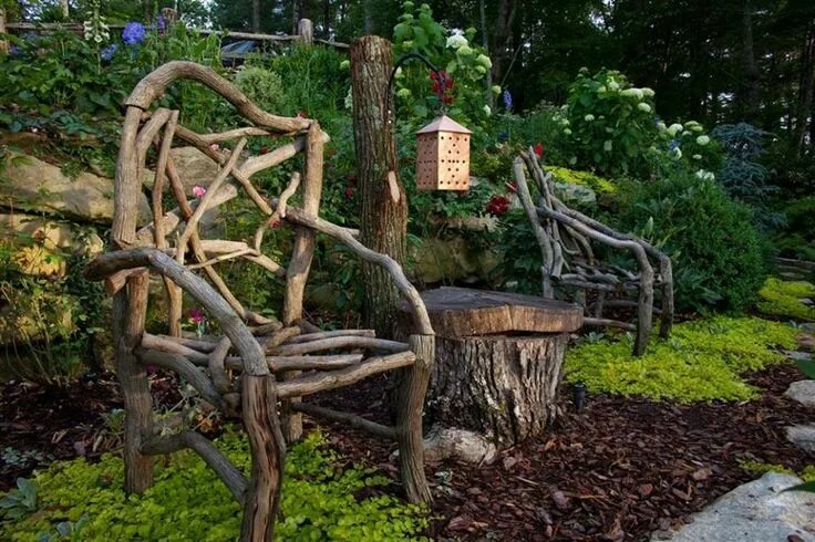 Поделки из стволов деревьев своими руками фото Pin by Fatma Özbek on Tasarım Zekası 3 Garden decor, Creative gardening, Garden 