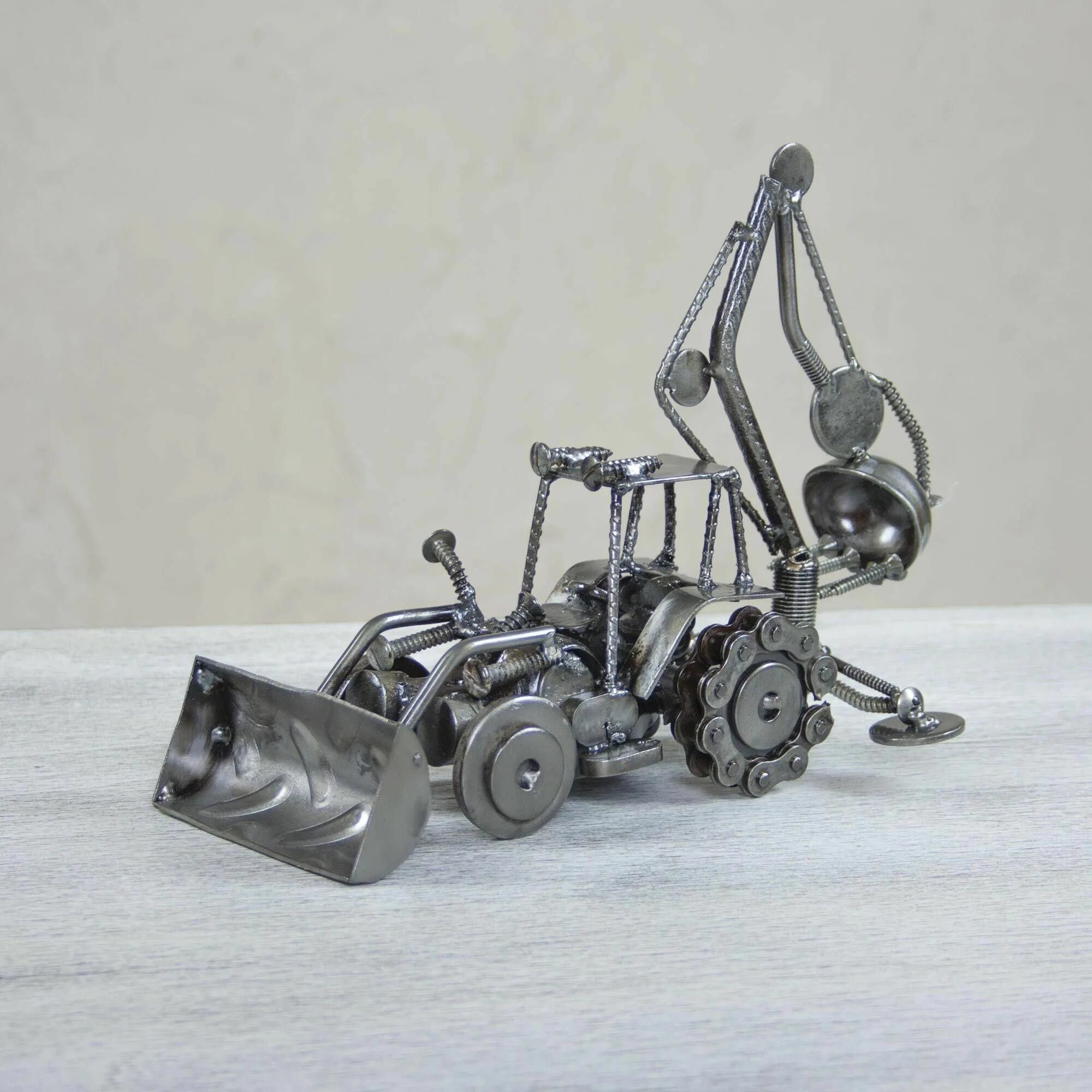 Поделки из сварки своими руками фото NOVICA Rustic Bulldozer Recycled Metal Sculpture GreaterGood Scrap metal art, Me