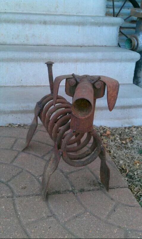 Поделки из сварки своими руками фото Weeny. Junk yard dog scrap metal art Schweißen kunstprojekte, Metallbaum, Metall