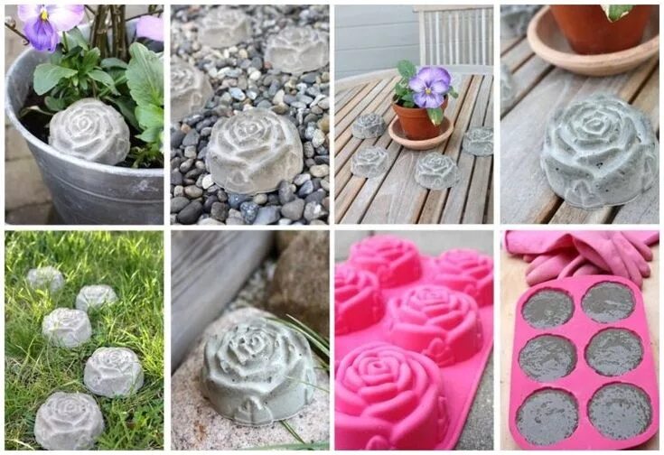 Поделки из цемента декор своими руками make small roses made of concrete itself Selbermachen beton, Dekorativer beton, 