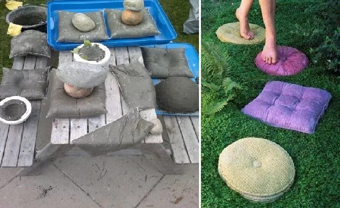 Поделки из цемента для дачи своими руками Красивые вещицы из бетона своими руками Садовые идеи, Садовые поделки, Дизайн са