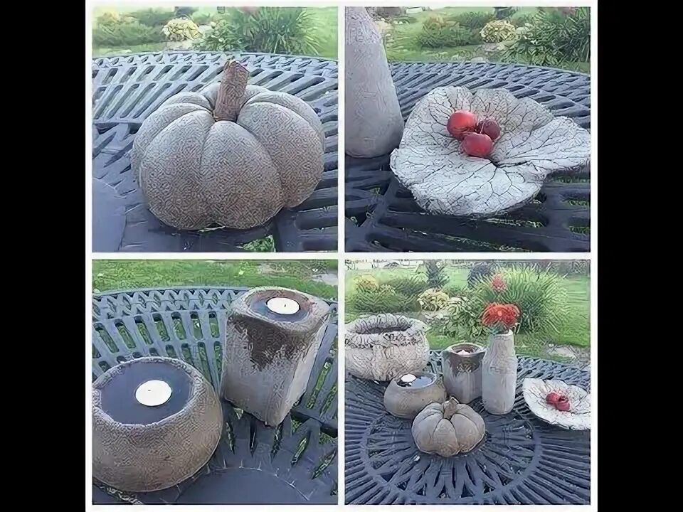 Поделки из цемента для дачи своими руками Декор для сада из цемента. The decor of cement. - YouTube Садовые украшения, Бет