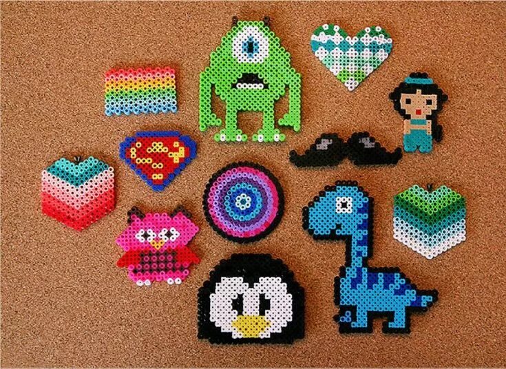 Поделки из термомозаики фото Perler Beads DIY Jewelry Tutorial Perler beads designs, Diy perler beads, Indoor