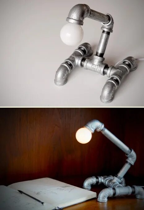 Поделки из труб фото How To: Make an Industrial Chic Lamp from Pipe Fittings Pipe & fittings, Lamp, P