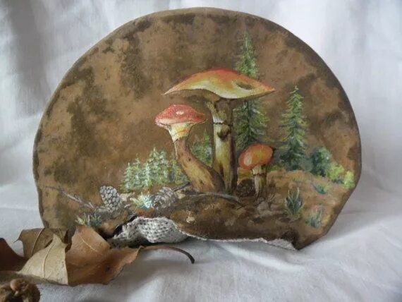 Поделки из трутовика своими руками фото artist conk, painted mushrooms Fungi art, Painting art projects, Pebble painting